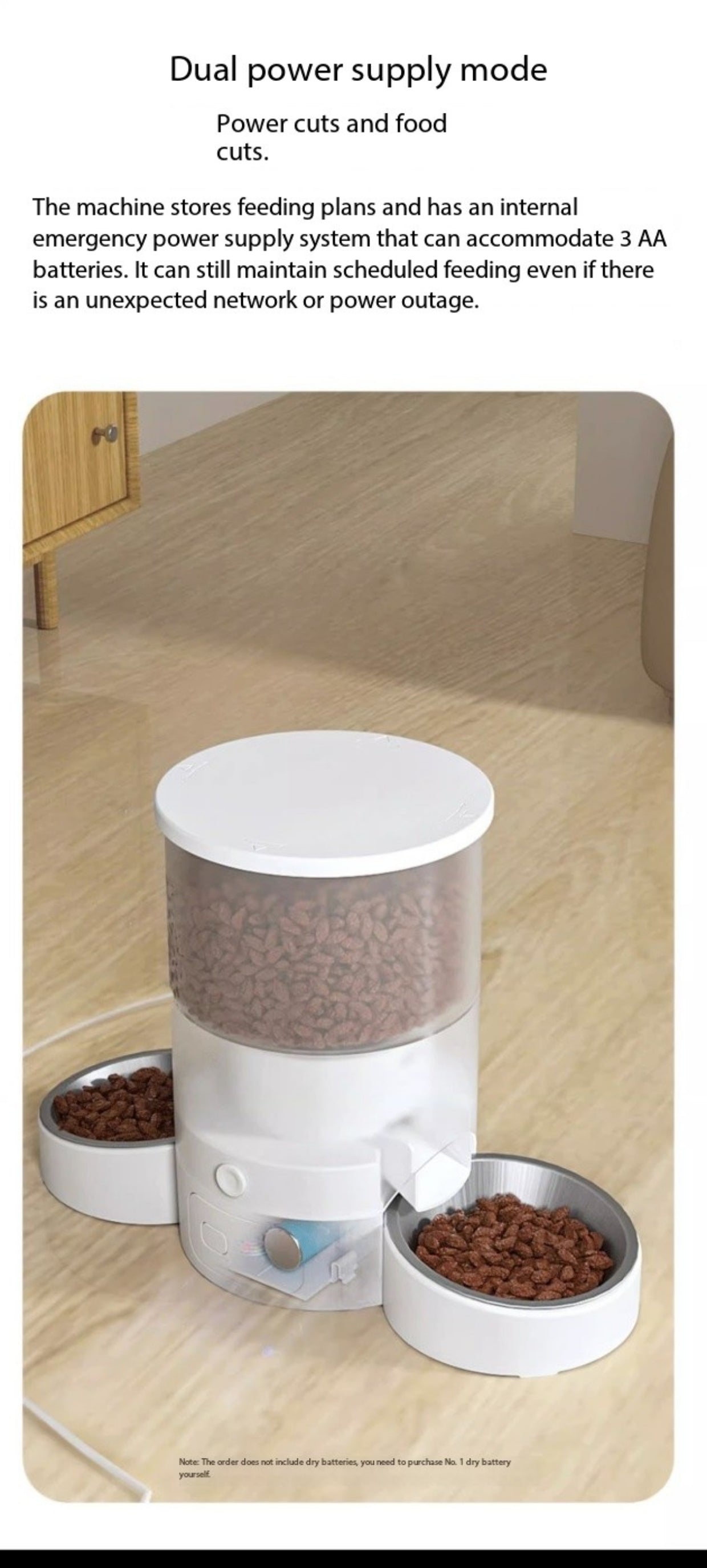 Purrtechpet Automatic Pet Feeder Two Bowl