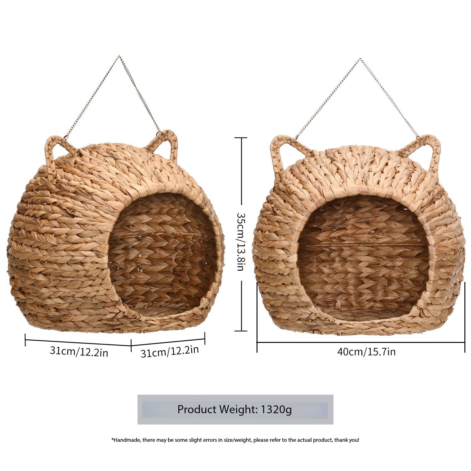 Purrtechpet Handmade Natural Cat Bed