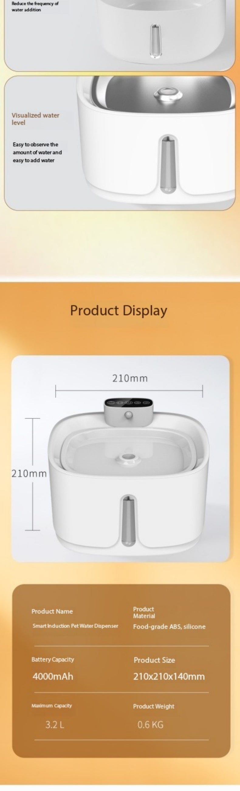 Purrtechpet Pet Cats and Dogs Automatic Water Feeder