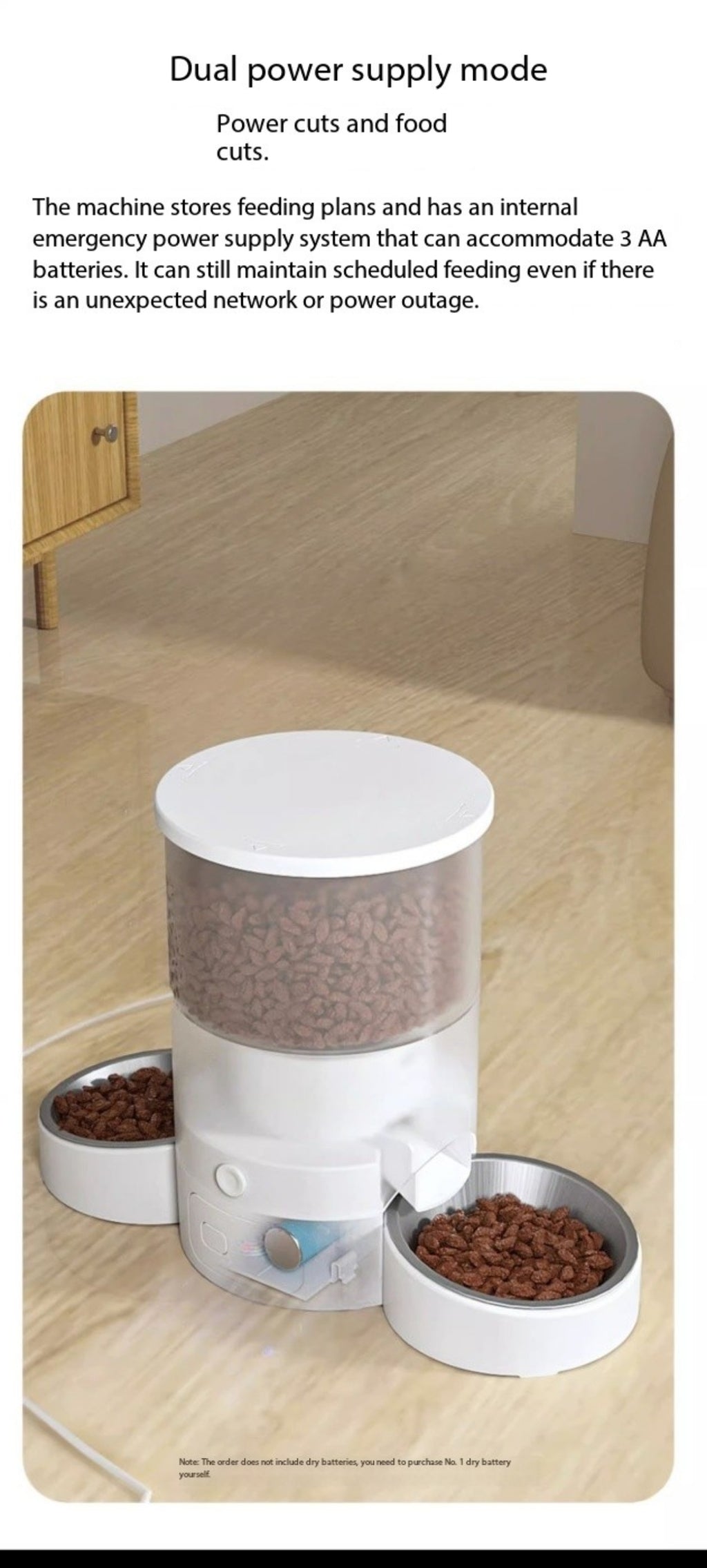 Purrtechpet Automatic Pet Feeder Two Bowl