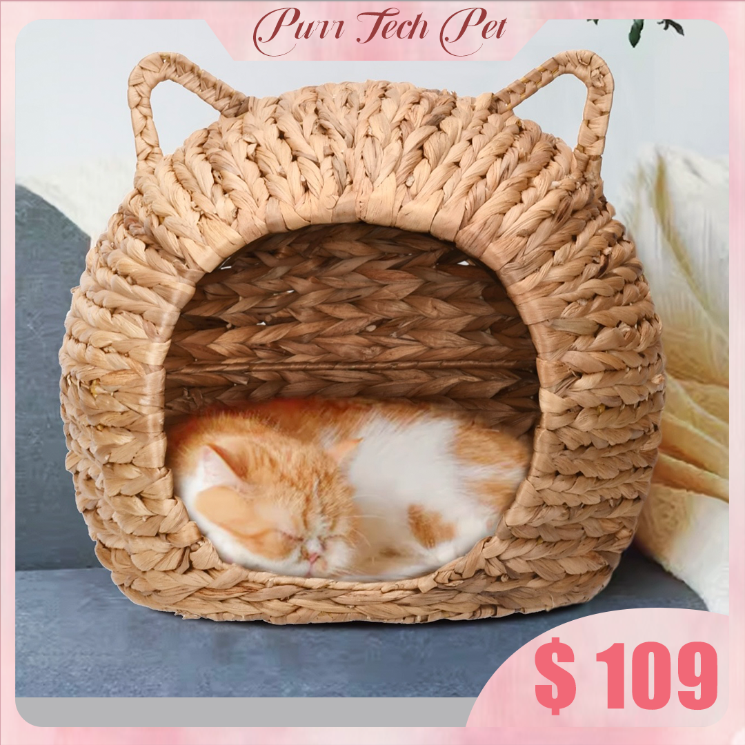 Purrtechpet Handmade Natural Cat Bed